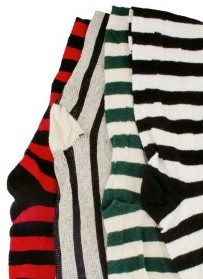 Renaissance cotton thigh-high socks in 5 solid colors and 3 stripe combinations