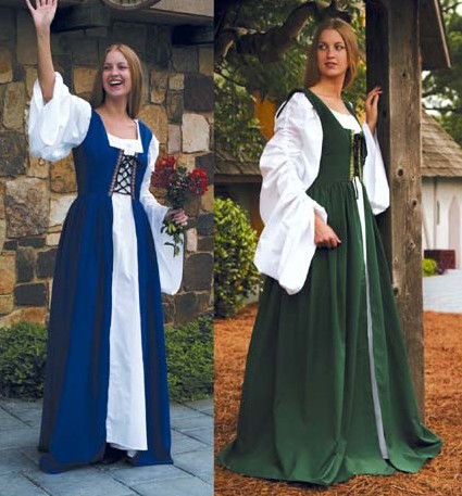 Fair Maiden Dress in red, blue, or green