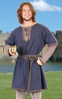 Norman tunic in blue and grey 