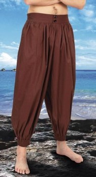 Madagascar pirate pants in brown.
