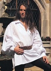 Early Renaissance Shirt in white only, sizes to XXL.