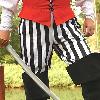 Black and white striped pirate pants, also comes in black.